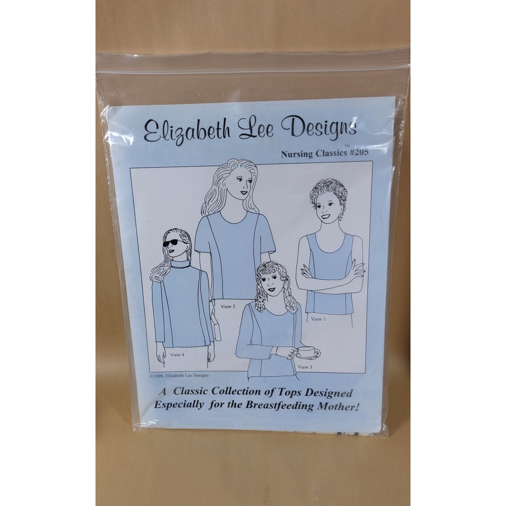 Elizabeth Lee Designs Nursing Classic 205 Sewing Pattern Breastfeeding Tops 4-24